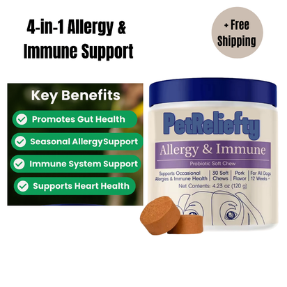 PetReliefty™ Natural Allergy and Immune  Dog Soft Chews